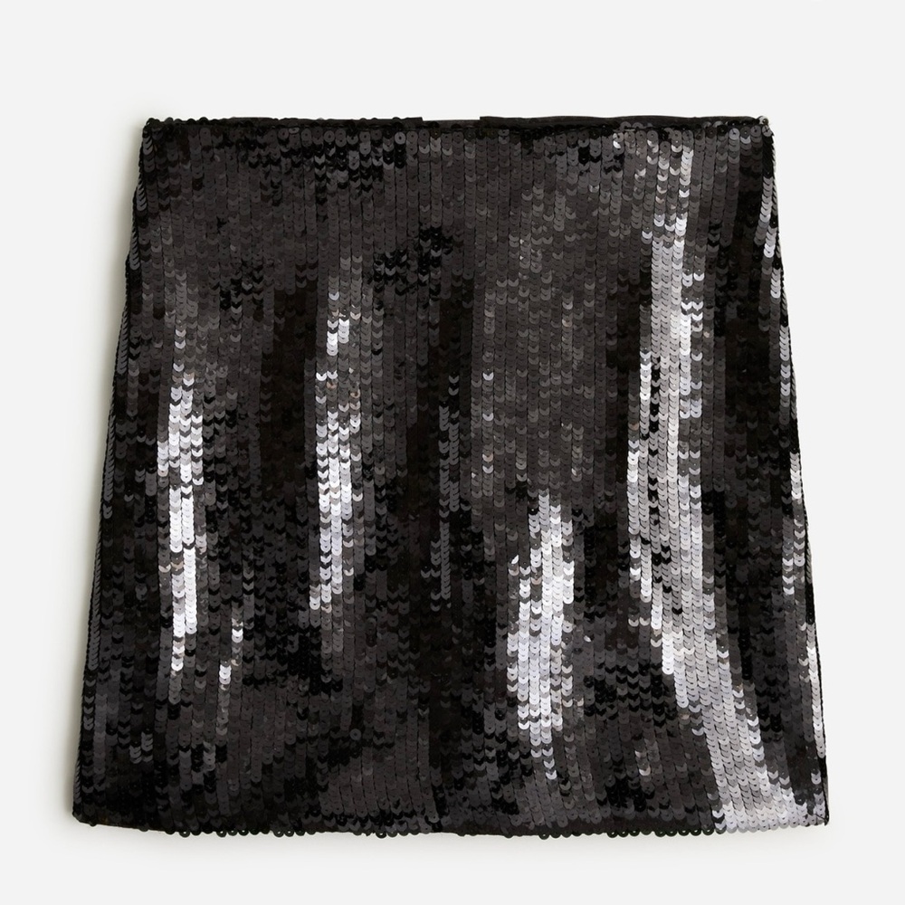 J. Crew Black Sequin Mini Skirt